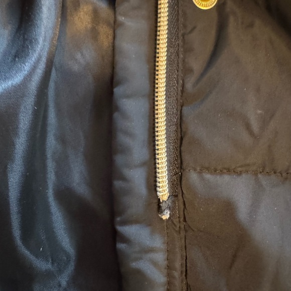 Black Mid-Length Quilted Puffer Jacket with Hood - Picture 11 of 11